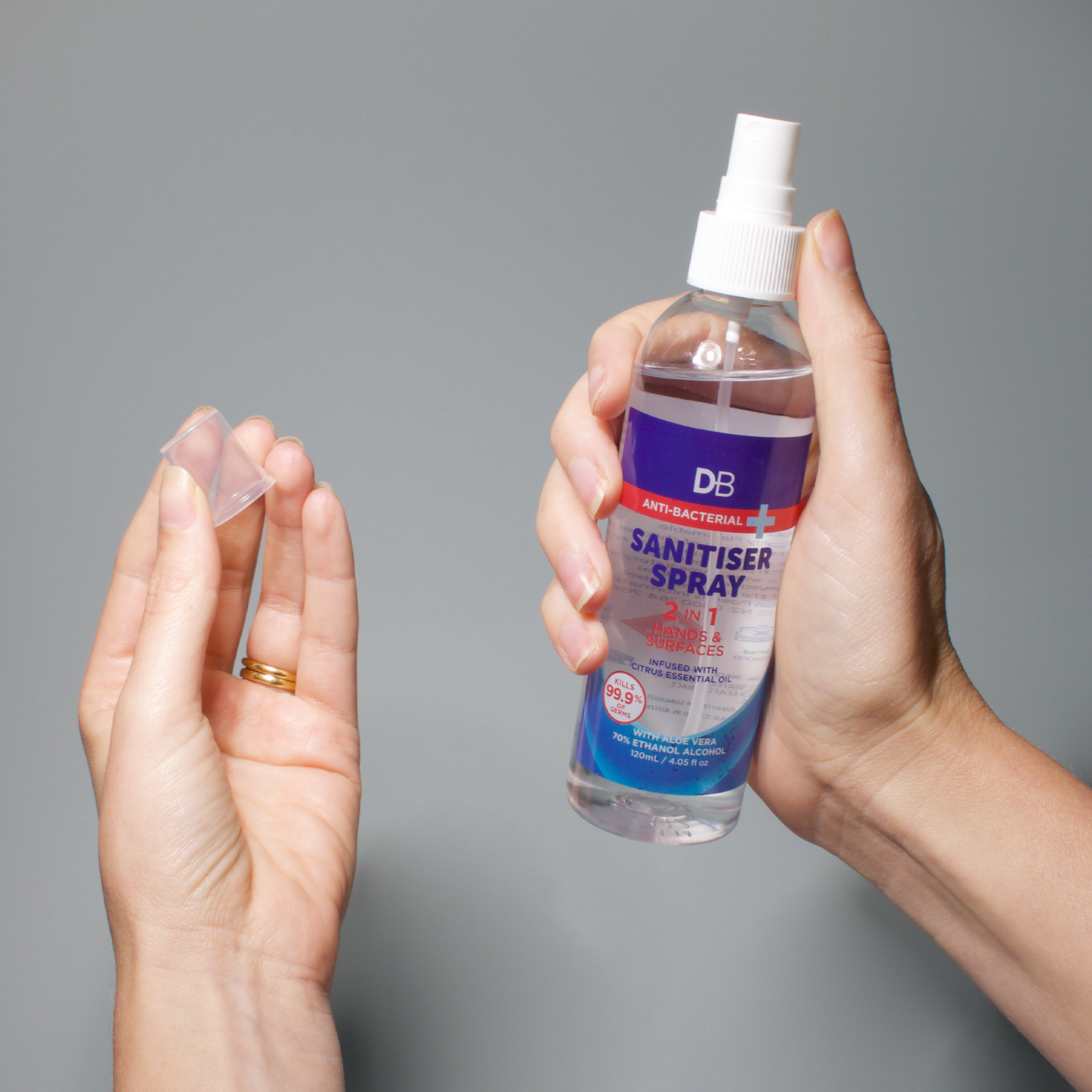 Anti-bacterial 2-in-1 Sanitiser Spray 120ml | DB Cosmetics
