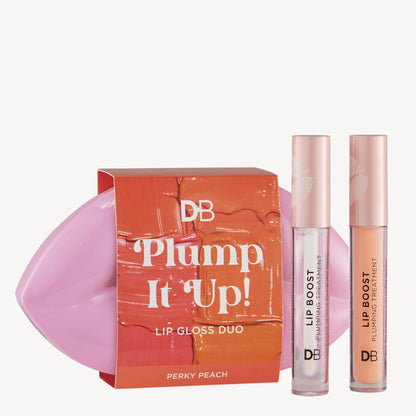 Plump It Up Lip Gloss Duo (Perky Peach) | DB Cosmetics | Thumbnail