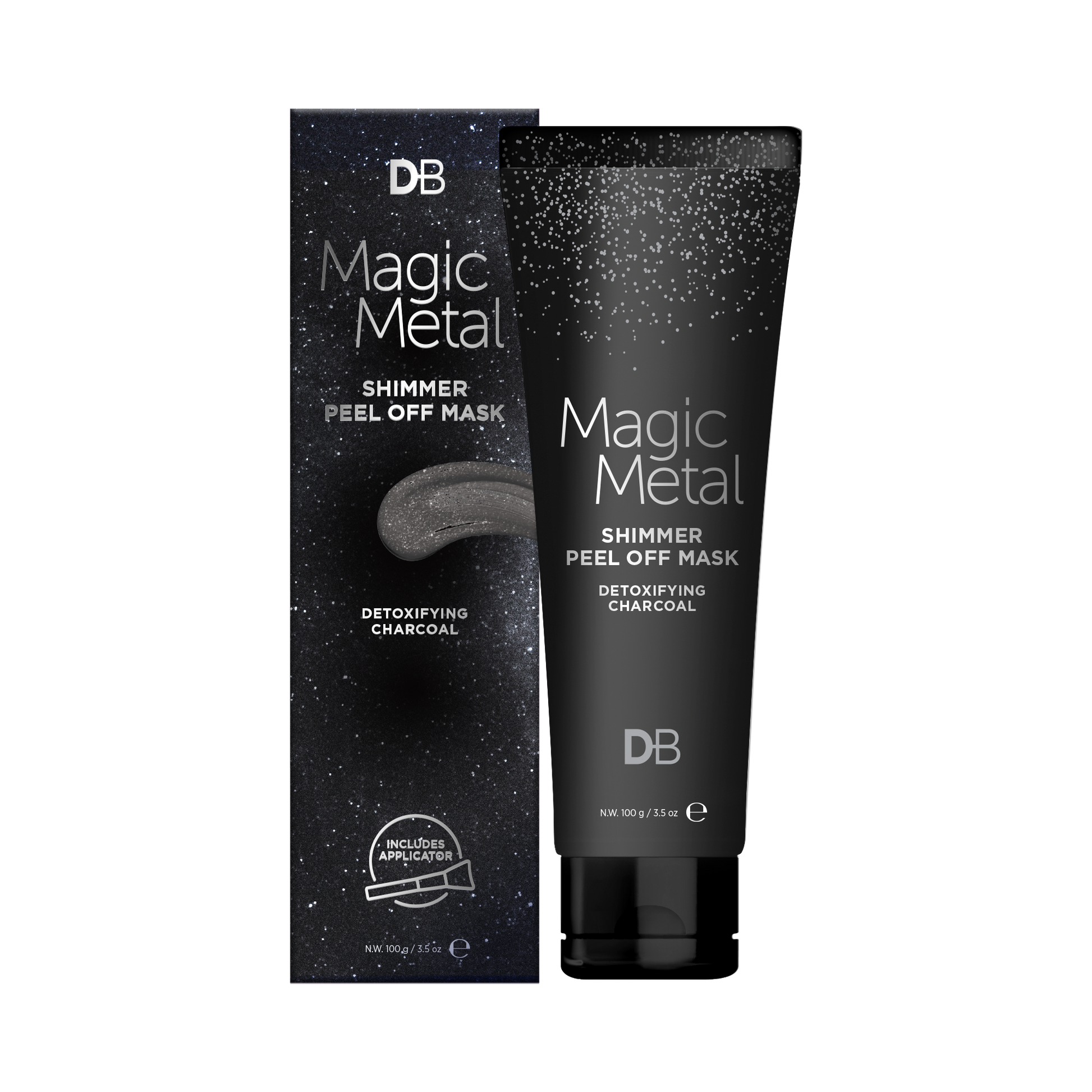 Magic Metal Shimmer Peel Off Mask (Detoxifying Charcoal) | DB Cosmetics
