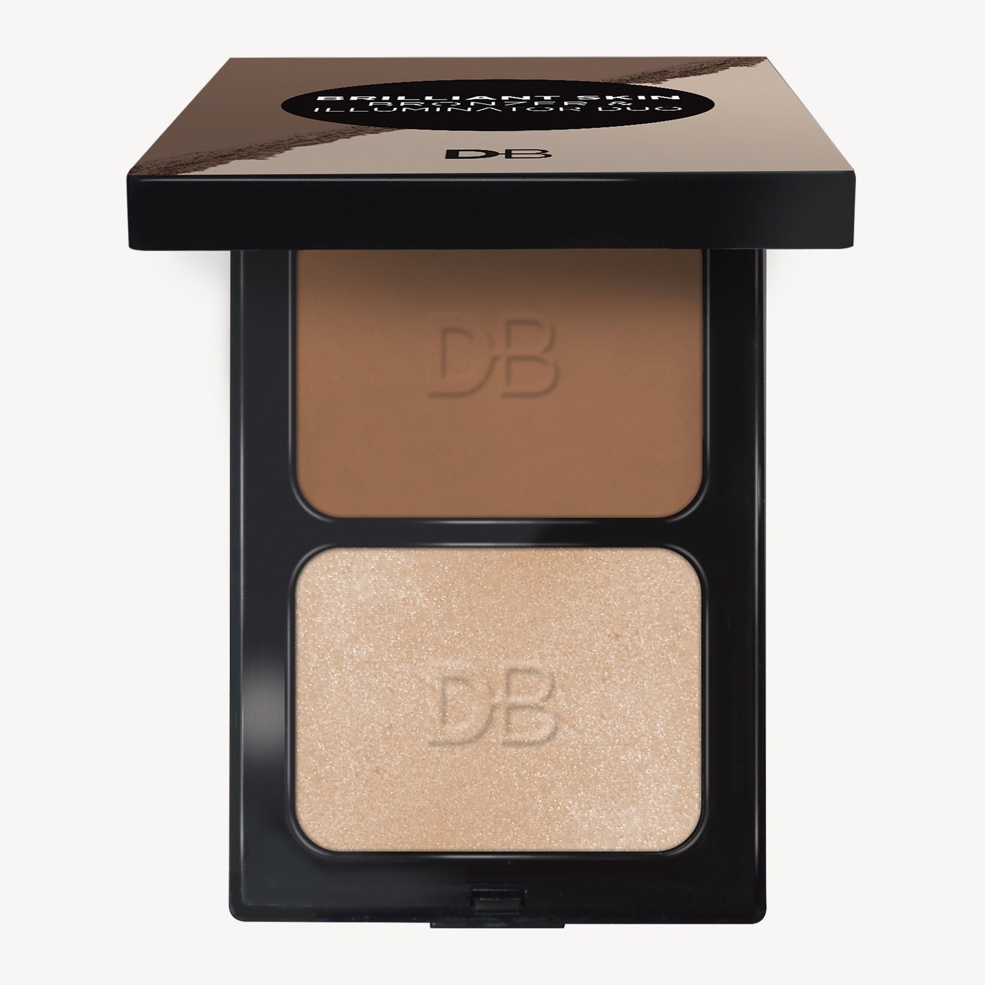 Brilliant Skin Bronzer & Illuminator Duo (Bronze Glow) | DB Cosmetics | Open