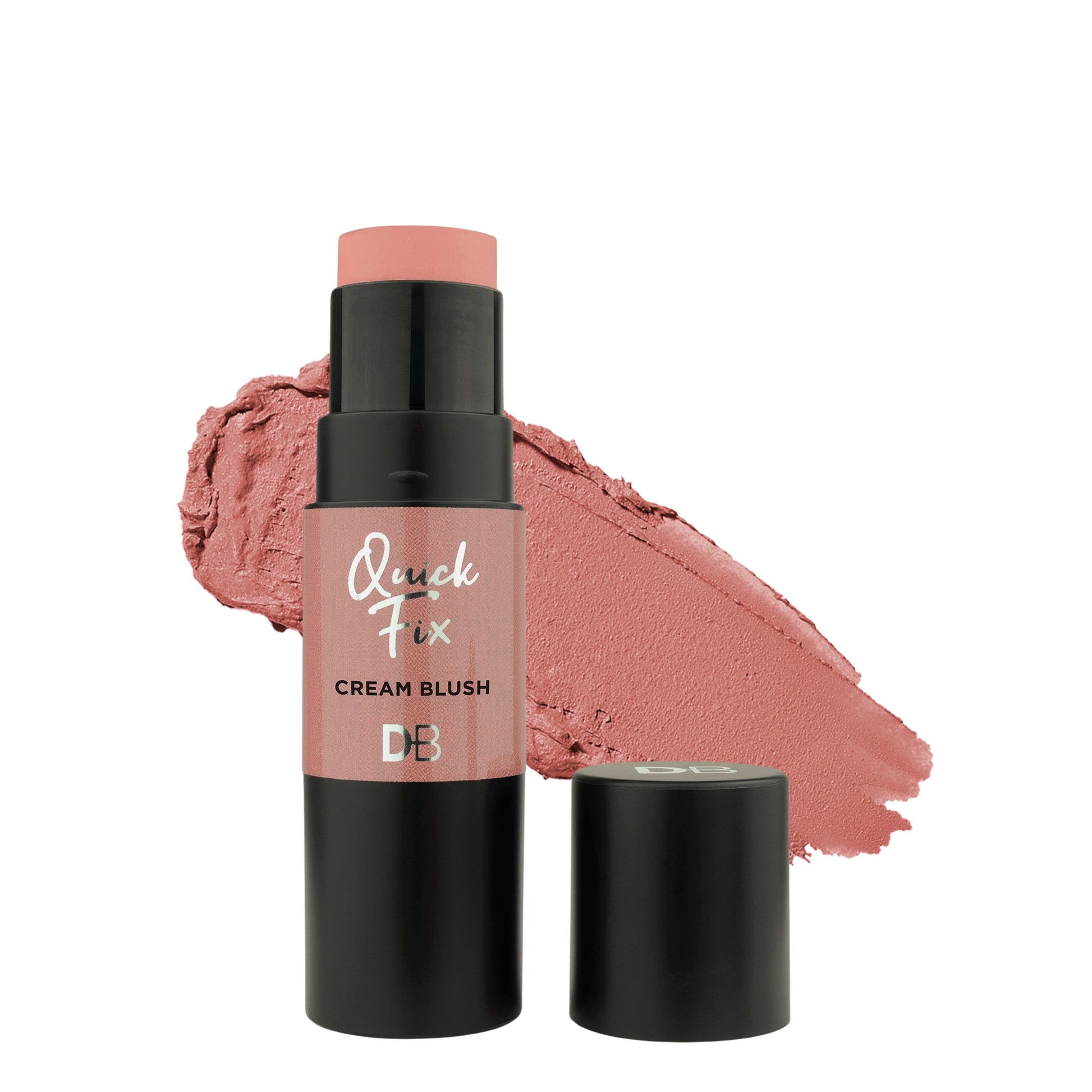 Quick Fix Cream Blush with Brush (Rosy) with swatch | DB Cosmetics