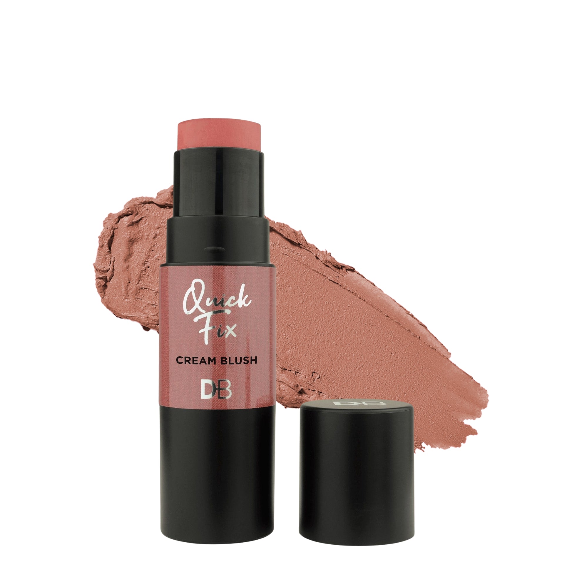 Quick Fix Cream Blush with Brush (Peachy) with swatch | DB Cosmetics