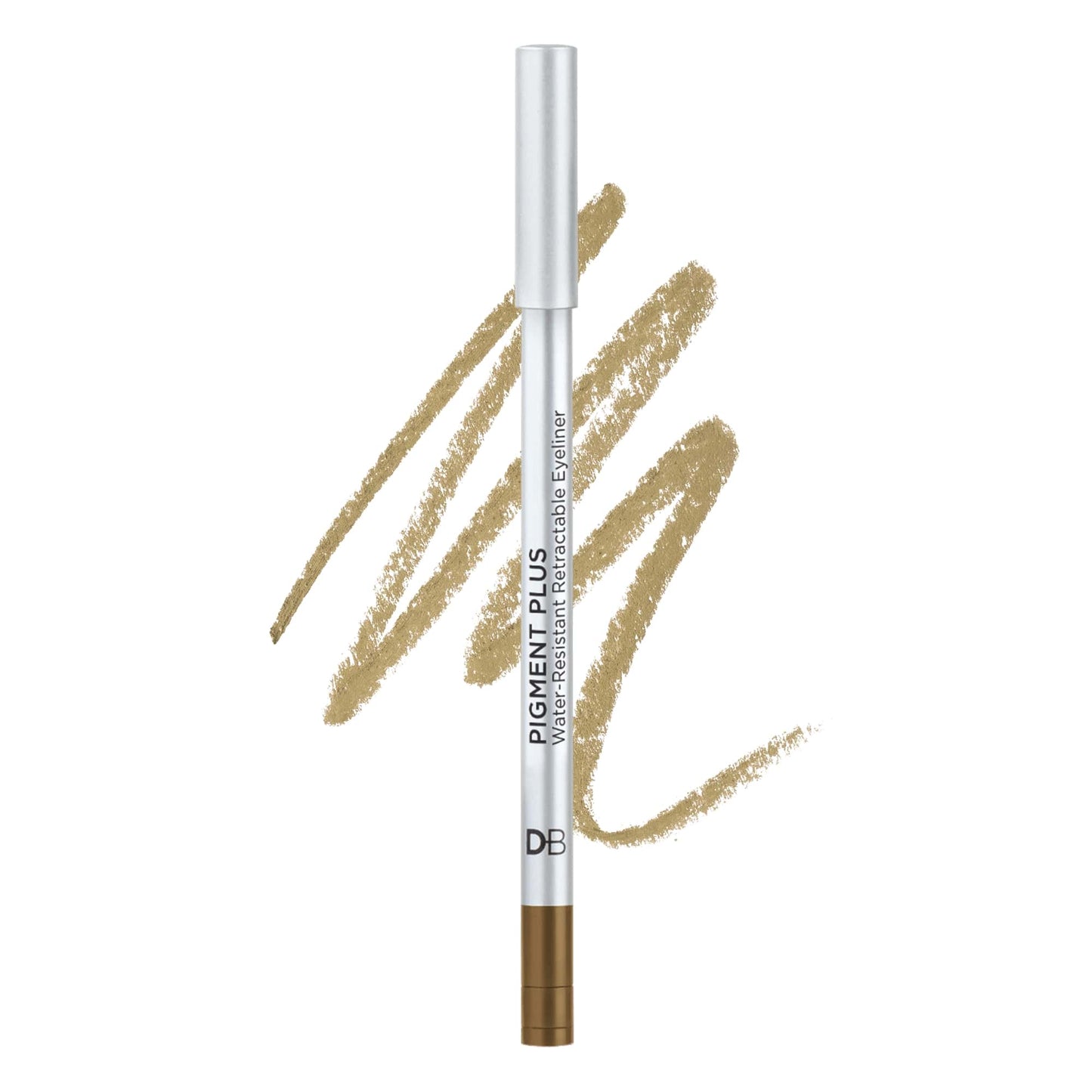 Pigment Plus Water Resistant Eyeliner (Gold Rush) with swatch | DB Cosmetics