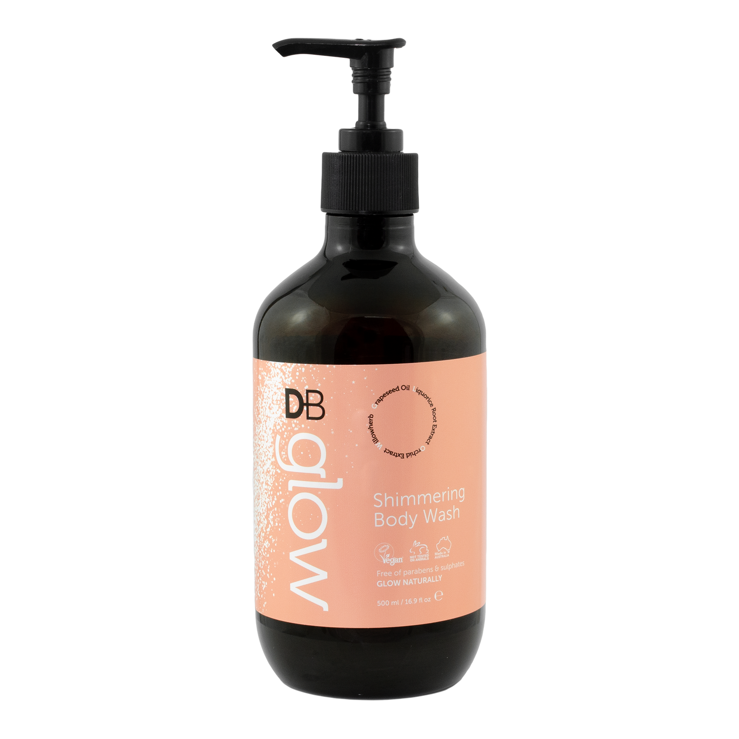 GLOW Shimmering Body Wash 500ml | DB Cosmetics